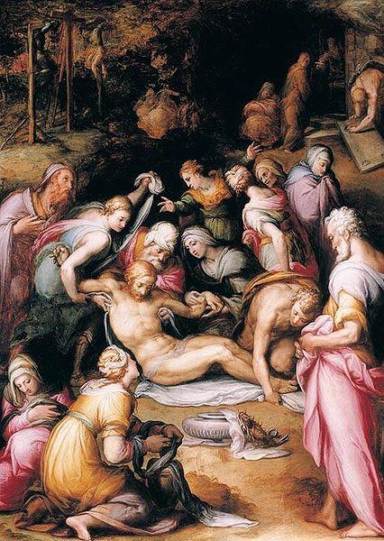 Naldini, Giovanni Battista Lamentation over the Dead Christ Norge oil painting art
